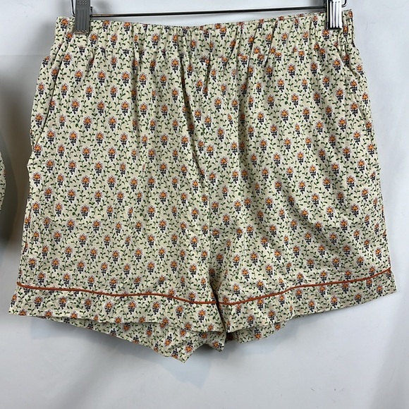 Revolve Kourt Fefe Floral 100% Cotton Set Crop Top and Shorts w Pockets Size S - Picture 8 of 14